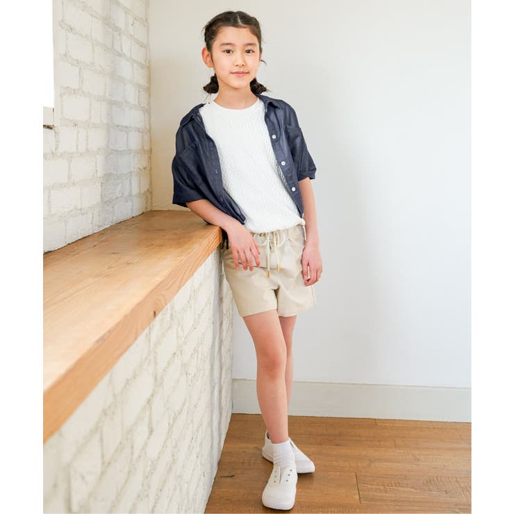 【親子コーデ】 裾シャーリングシャツ (110cm~160cm) | ikka  | 詳細画像3 