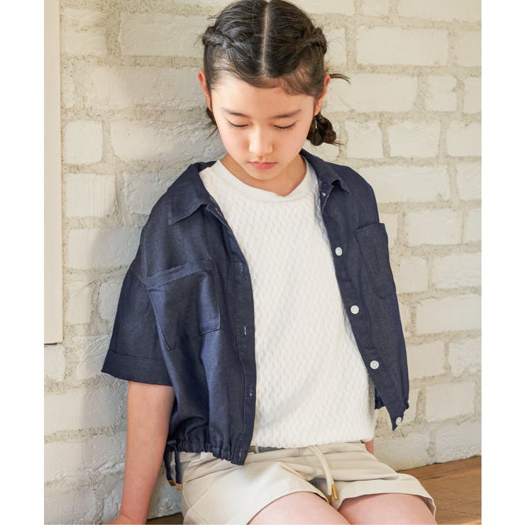 【親子コーデ】 裾シャーリングシャツ (110cm~160cm) | ikka  | 詳細画像5 