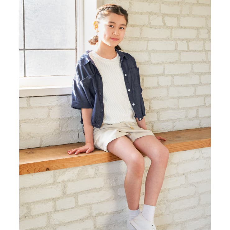【親子コーデ】 裾シャーリングシャツ (110cm~160cm) | ikka  | 詳細画像6 