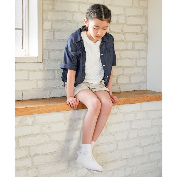 【親子コーデ】 裾シャーリングシャツ (110cm~160cm) | ikka  | 詳細画像7 