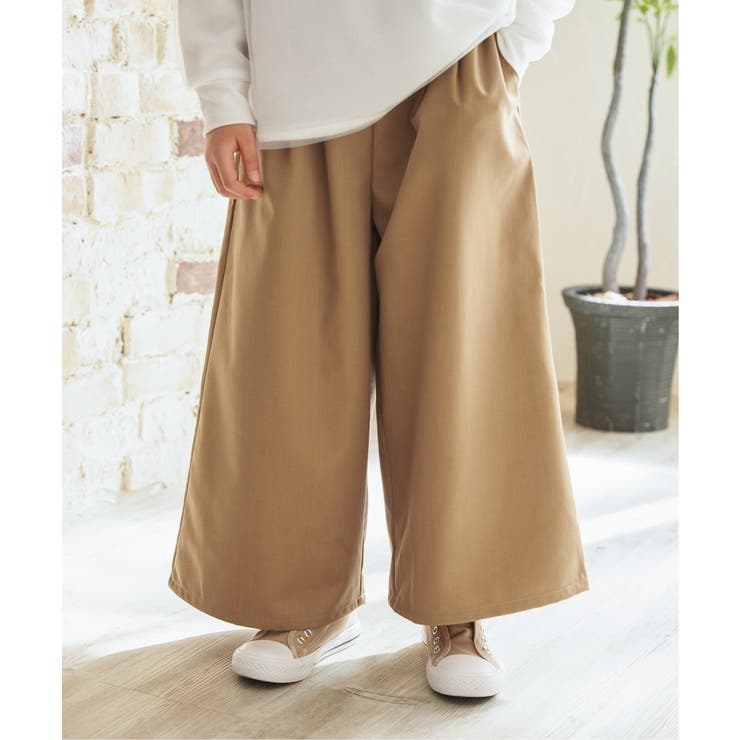 【メディア紹介商品】TRベルト付きタックワイドパンツ（120~160cm） | ikka  | 詳細画像2 
