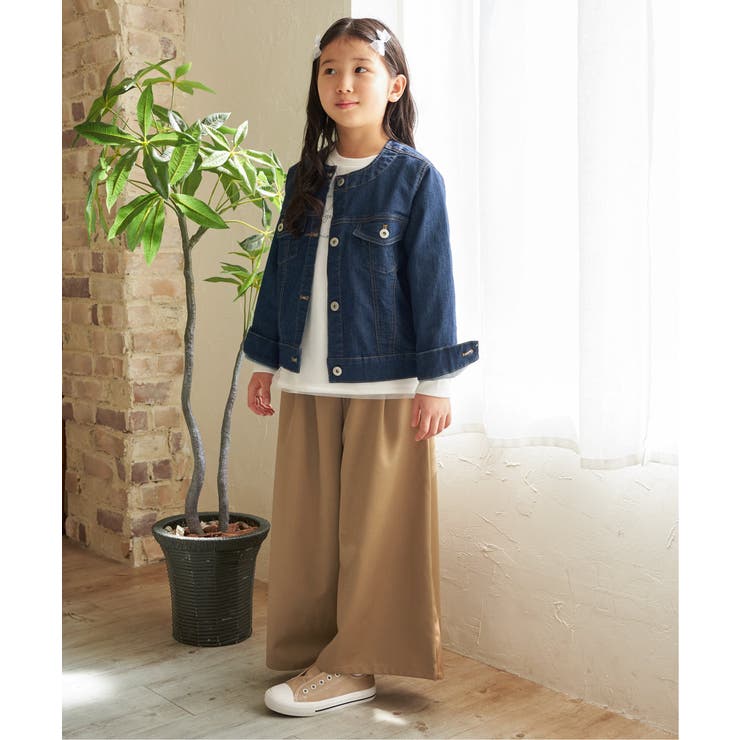 【メディア紹介商品】TRベルト付きタックワイドパンツ（120~160cm） | ikka  | 詳細画像6 