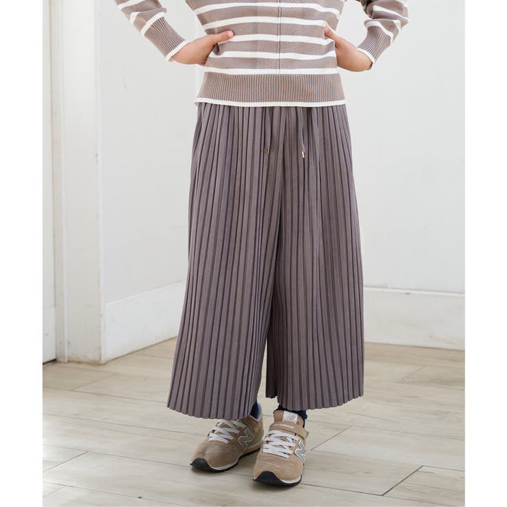 【親子コーデ】スエード風プリーツパンツ（120~160cm） | ikka  | 詳細画像2 