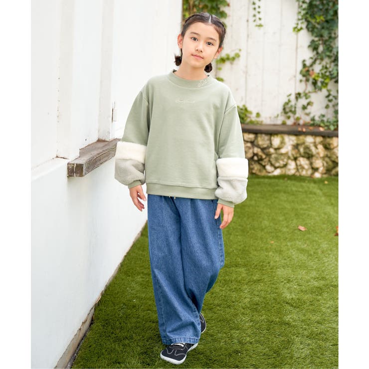 レースアップワイドパンツ（120~160cm） | ikka  | 詳細画像10 