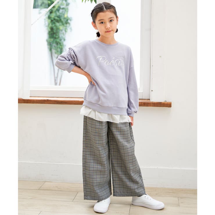 レースアップワイドパンツ（120~160cm） | ikka  | 詳細画像13 