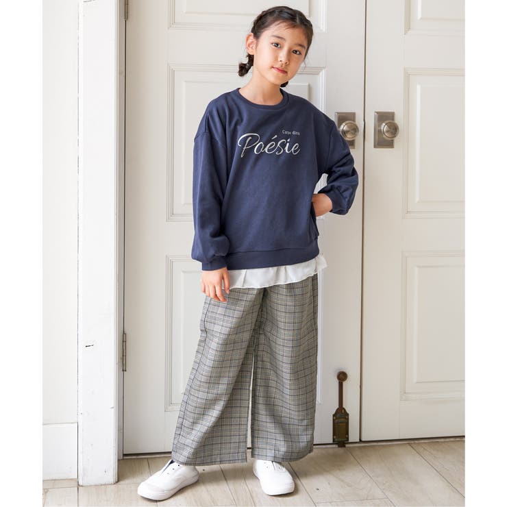 レースアップワイドパンツ（120~160cm） | ikka  | 詳細画像16 