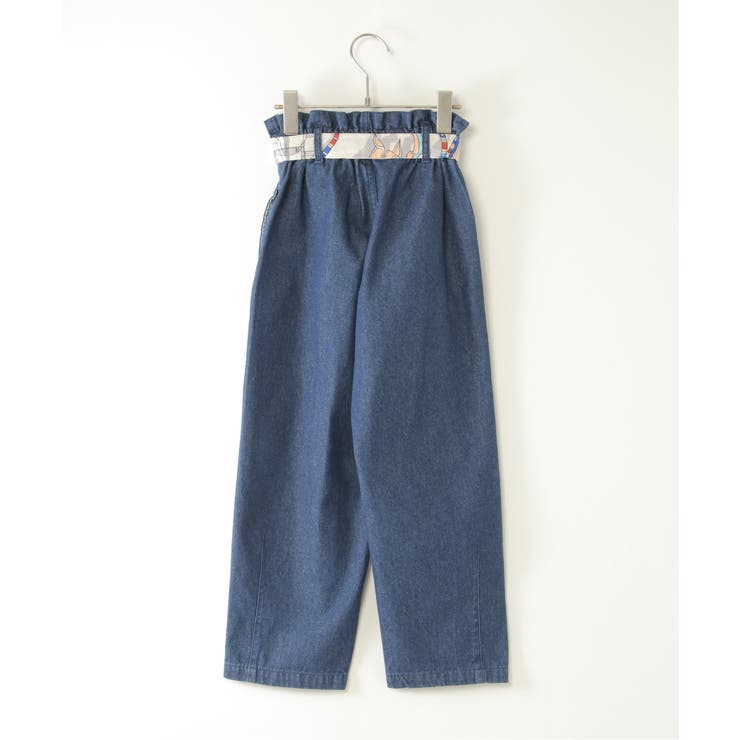 スカーフベルト付きバレルデニムパンツ | ikka  | 詳細画像2 