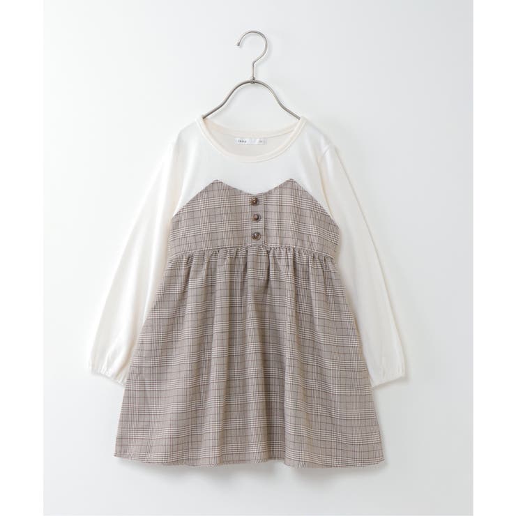 キッズ チェック柄ドッキングワンピース 100 160cm 品番 Ikaw Ikka イッカ のキッズファッション通販 Shoplist ショップリスト