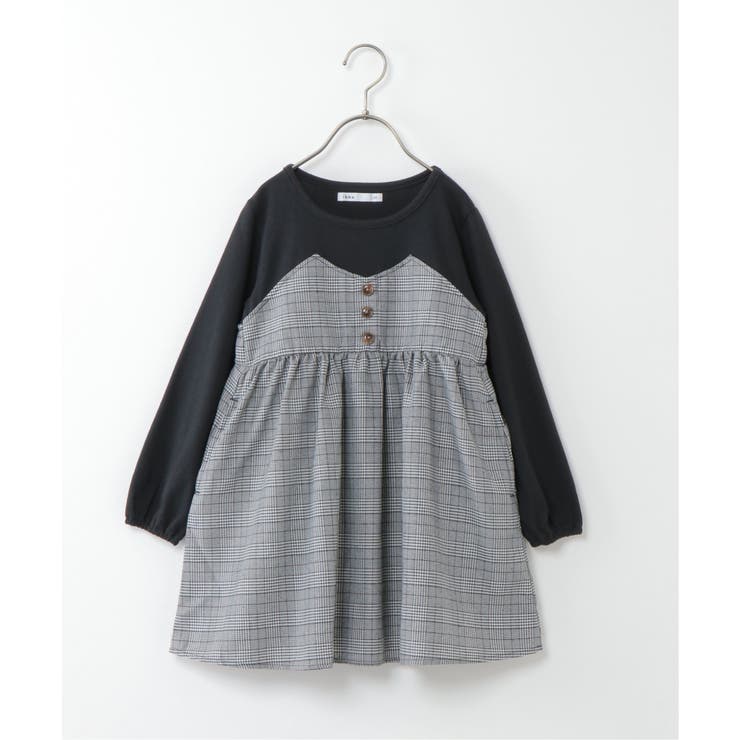 キッズ チェック柄ドッキングワンピース 100 160cm 品番 Ikaw Ikka イッカ のキッズ ファッション通販 Shoplist ショップリスト
