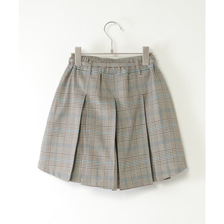 ポンポン付きチェックタックキュロット（120~160cm）  | ikka  | 詳細画像2 