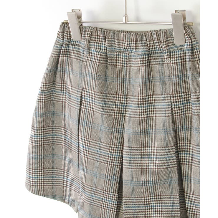 ポンポン付きチェックタックキュロット（120~160cm）  | ikka  | 詳細画像6 