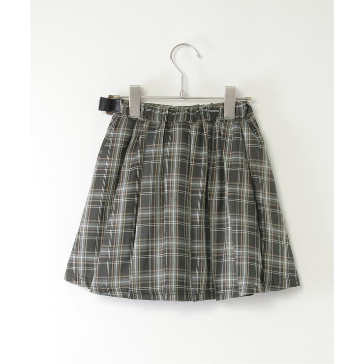 サイド切り替えタックチェックスカート（120~160cm） | ikka  | 詳細画像2 
