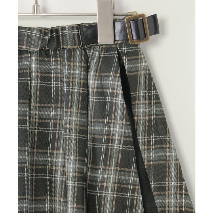 サイド切り替えタックチェックスカート（120~160cm） | ikka  | 詳細画像4 