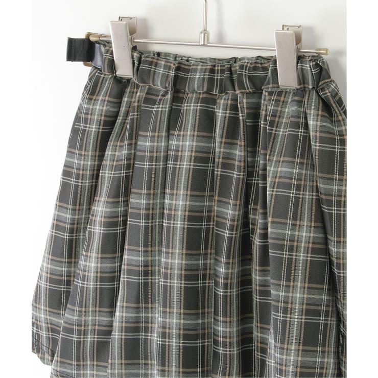 サイド切り替えタックチェックスカート（120~160cm） | ikka  | 詳細画像5 