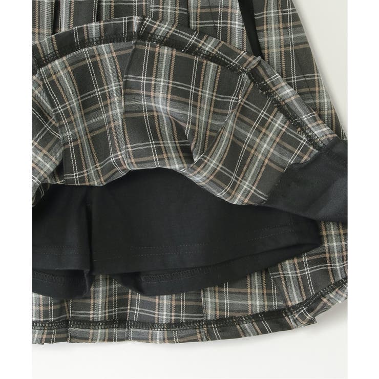 サイド切り替えタックチェックスカート（120~160cm） | ikka  | 詳細画像7 