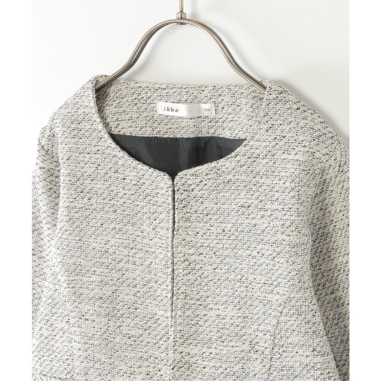 【親子コーデ】ツイード風ジャケットワンピースセット（120~150cm） | ikka  | 詳細画像17 