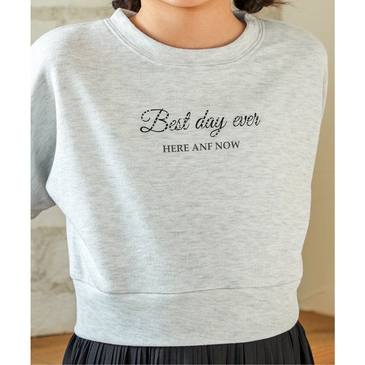 【親子コーデ】ラメ混ドルマンプリーツスカートワンピース（120~160cm） | ikka  | 詳細画像9 