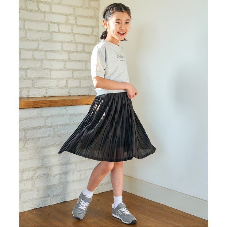 【親子コーデ】ラメ混ドルマンプリーツスカートワンピース（120~160cm） | ikka  | 詳細画像3 