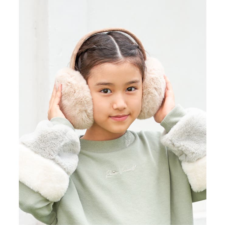 ベージュ | KIDSファーイヤマフ | ikka 