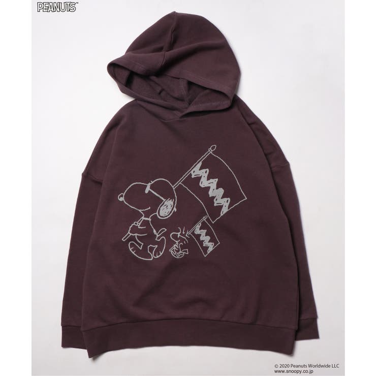 ベージュ | PEANUTSジョークールフラッグパーカー | ikka 