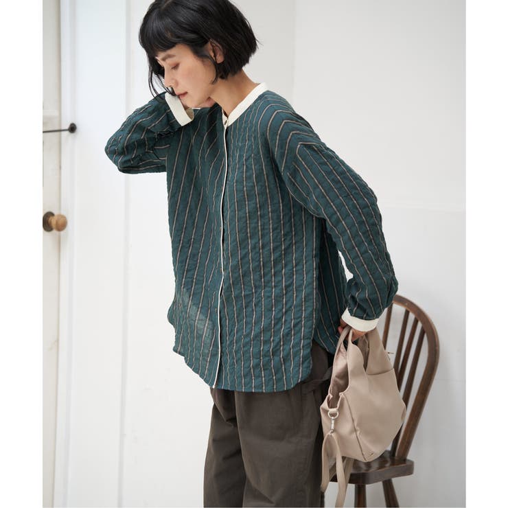 グリーン | クレリックパイピングシャツ | Lbc with Life