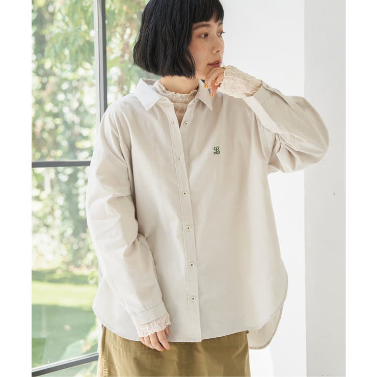 ミニロゴ刺繍オーバーシャツ | Lbc with Life | 詳細画像9 
