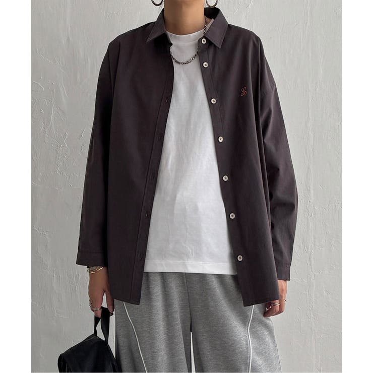 ミニロゴ刺繍オーバーシャツ | Lbc with Life | 詳細画像24 