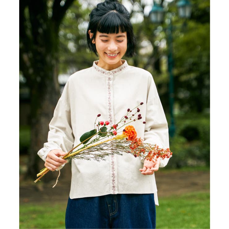 エクリュ エンブロイダリーシャツ | Lbc with Life | 詳細画像7 