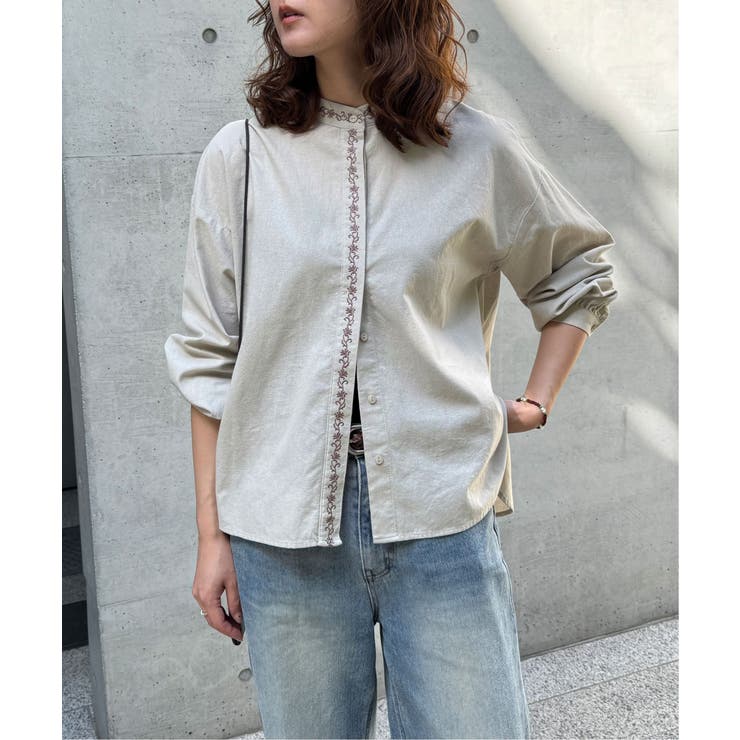 エクリュ エンブロイダリーシャツ | Lbc with Life | 詳細画像2 