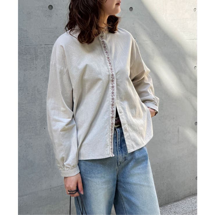 エクリュ エンブロイダリーシャツ | Lbc with Life | 詳細画像3 