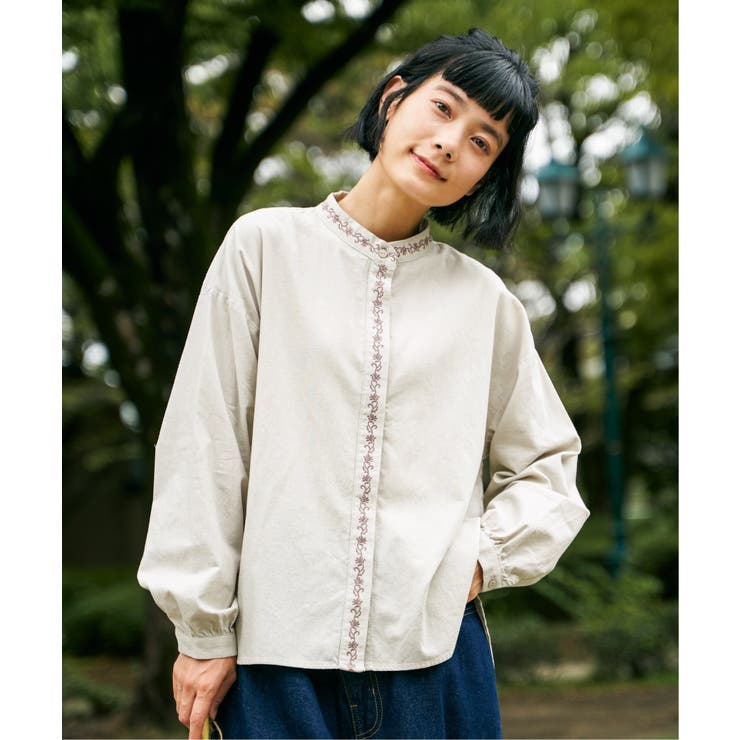 エクリュ エンブロイダリーシャツ | Lbc with Life | 詳細画像5 