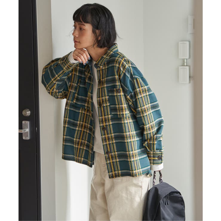 グリーン | 【インフルエンサー着用】モールチェックCPOシャツ | Lbc with Life