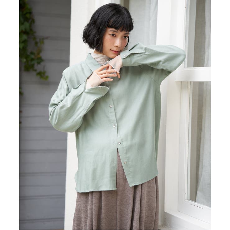 綿レーヨンメタルボタンシャツ | Lbc with Life | 詳細画像2 