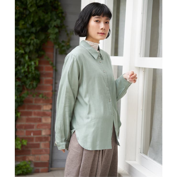 綿レーヨンメタルボタンシャツ | Lbc with Life | 詳細画像3 