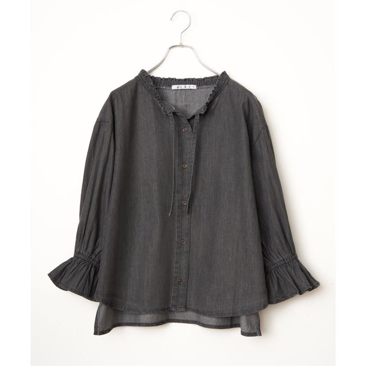 デニムコットンシャーリングブラウス | Lbc with Life | 詳細画像16 