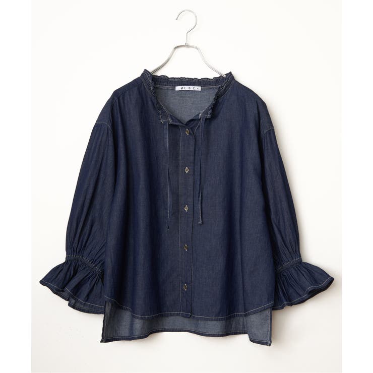 デニムコットンシャーリングブラウス | Lbc with Life | 詳細画像19 