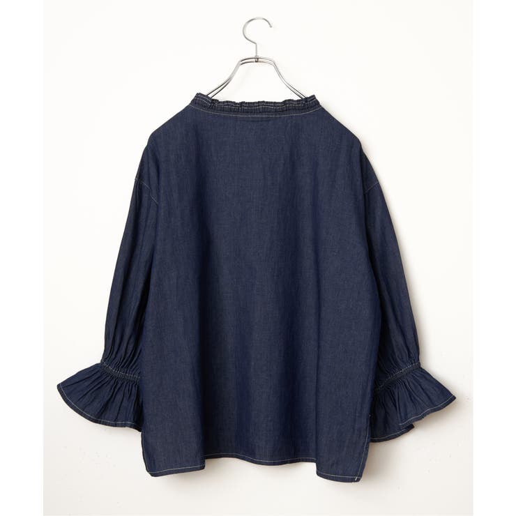 デニムコットンシャーリングブラウス | Lbc with Life | 詳細画像20 