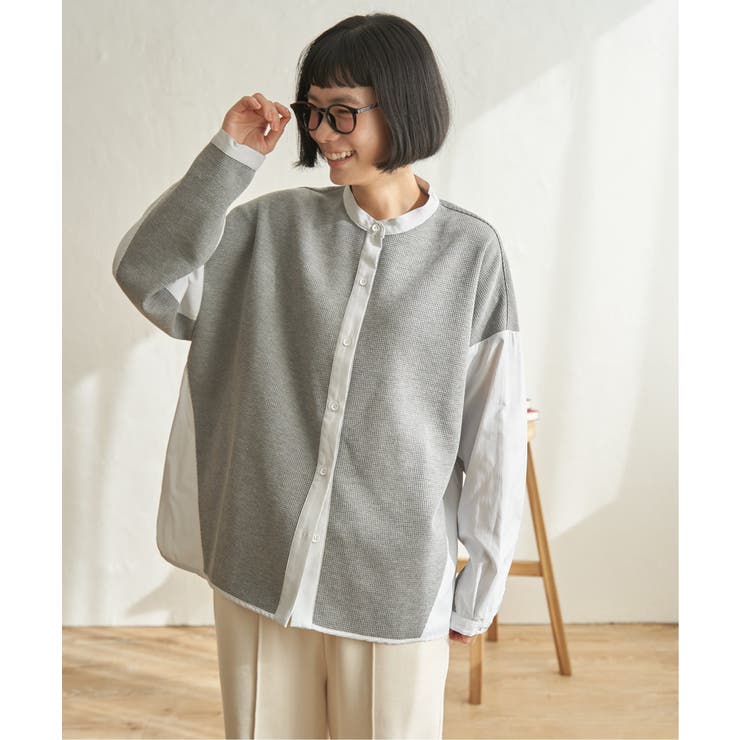 異素材切り替えシャツ | Lbc with Life | 詳細画像8 