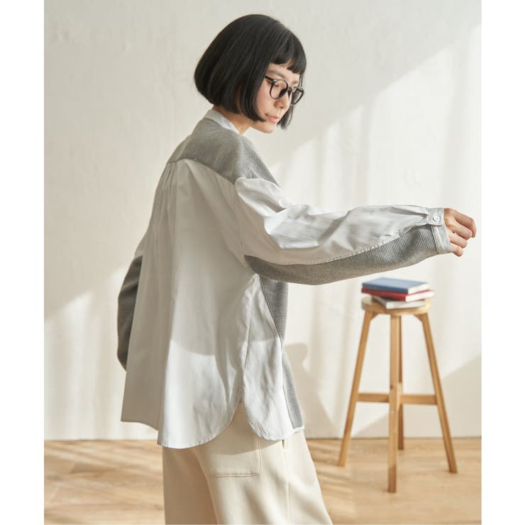 異素材切り替えシャツ | Lbc with Life | 詳細画像11 