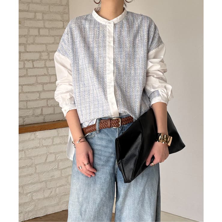 異素材切り替えシャツ | Lbc with Life | 詳細画像17 