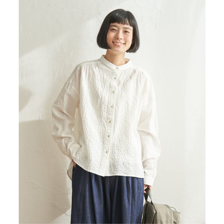 オーガニックコットンバンドカラーシャツ | Lbc with Life | 詳細画像10 