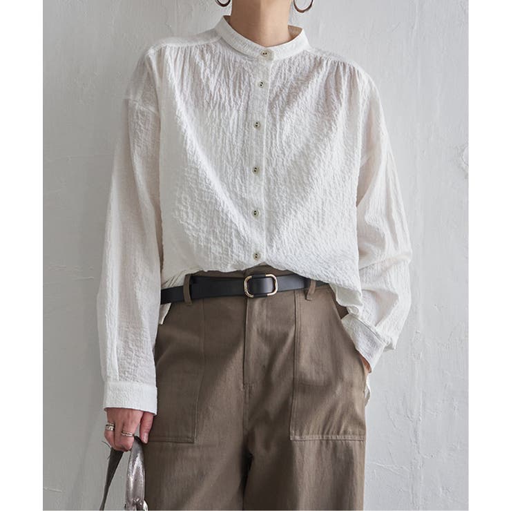 オーガニックコットンバンドカラーシャツ | Lbc with Life | 詳細画像14 