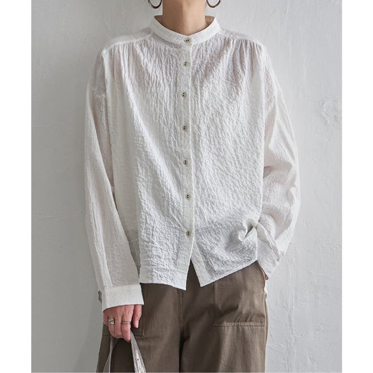 オーガニックコットンバンドカラーシャツ | Lbc with Life | 詳細画像15 