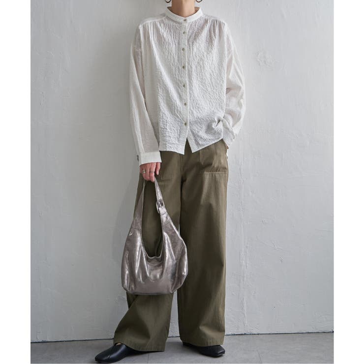 オーガニックコットンバンドカラーシャツ | Lbc with Life | 詳細画像17 