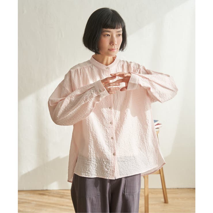 オーガニックコットンバンドカラーシャツ | Lbc with Life | 詳細画像4 