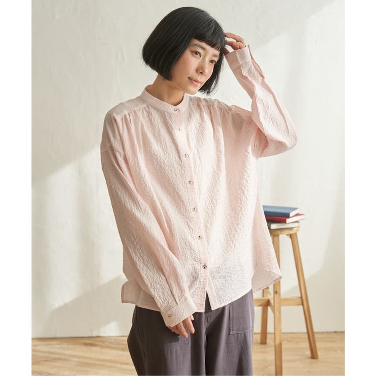 オーガニックコットンバンドカラーシャツ | Lbc with Life | 詳細画像5 