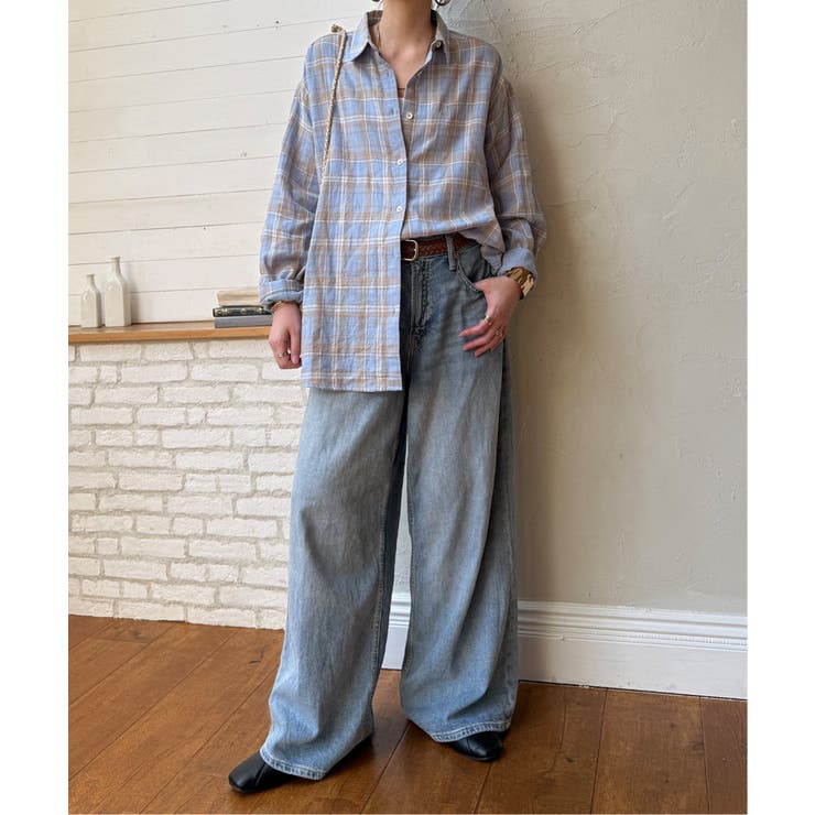 ダブルガーゼロゴ刺繍オーバーシャツ | Lbc with Life | 詳細画像10 