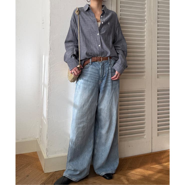 ダブルガーゼロゴ刺繍オーバーシャツ | Lbc with Life | 詳細画像17 