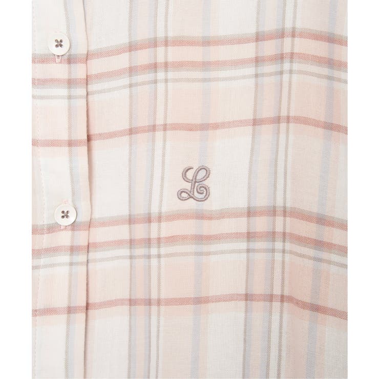 ダブルガーゼロゴ刺繍オーバーシャツ | Lbc with Life | 詳細画像23 