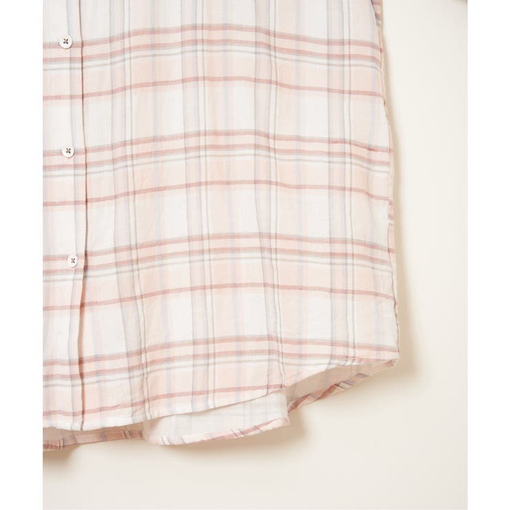 ダブルガーゼロゴ刺繍オーバーシャツ | Lbc with Life | 詳細画像25 